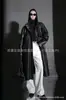Chaqueta de Invierno de Longitud Media para Mujer Estilo Coreano con Capucha de Piel de Cabra Relleno de Ganso Casual Holgada Hasta la Rodilla Chaqueta de Plumas Caliente Tendencia Nuevo Estilo