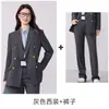 Outono e Inverno Elegante Terno de Botão Duplo Terno Feminino Roupa Formal Ol Roupa de Trabalho Entrevista de Emprego Preto Casual Roupa Profissional Roupas Femininas