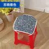 Cojín para Silla Infantil de Algodón Puro Cuatro Estaciones Antideslizante Cojín para Taburete Pequeño de Guardería Cojín Cuadrado Cojín para Silla de Taburete de Plástico Todo Algodón Delgado