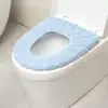 Almofada Doméstica Espessa Tricotada com Pontos Capitonê Capa de Vaso Sanitário Universal Inverno Quente Dobrável Lavável Redonda Anel-O
