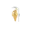 Acero Inoxidable Oro Real 18K Estéreo Helado Colgante Pequeño DIY Collar Pulsera Conservación del Color Joyería Hecha a Mano Accesorios Material