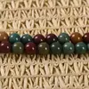 Pedras soltas de calcedônia natural, contas redondas de pedra natural de cristal, acessórios para joias de pulseira e colar DIY feitos à mão atacado