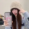 Elegante gorro de punto de color sólido con borde enrollado y circunferencia de cabeza grande para mujer, sombrero vintage para clima frío, turbante casual para el día a día, gorro de punto moderno