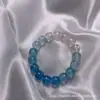 Pulsera de campana de ópalo de imitación de amor de gato KT estilo Douyin para mujer, regalo de cuentas para novias, pulsera de estudiante, regalo