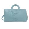 Bolso de Mano con Anillo de Moda 2024 Primavera y Verano Nueva Moda Color Sólido Maletín de Mano para Desplazamientos Bolso Bandolera Cruzado para el Hombro