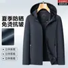 Ropa Ligera de Protección Solar de Verano para Hombres de Mediana Edad y Mayores, Chaqueta con Capucha Anti-UV para Papá de Mediana Edad, Ropa de Protección Solar de Alta Gama