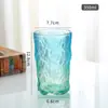 Copo de Gelo de Vidro estilo ins copo de água de vidro simples doméstico luxo leve transparente copo de cerveja suco copo de bebida colorido