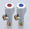 Válvula em Oito, Válvula Angular para Água Quente e Fria com Corpo de Cobre, Cobre Vermelho, Atacado do Fabricante Válvula de Interrupção de Água de 4 Pontos, Válvula Angular de Aço Inoxidável