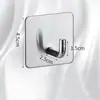 Uau! Ganchos de Aço Inoxidável para Pendurar Atrás de Portas, Ganchos de Casaco para Banheiro, Montados na Parede, Sem Marcas, Ganchos Adesivos Fortes, Armazenamento sem Pregos, à Prova de Ferrugem