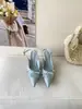 970-38~Sandálias Fechadas de Salto Alto Estilo Francês, Sapatos de Fada, Novo Modelo 2026, Sapatos Slingback Bico Fino com Laço