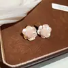 Brincos de Moda Florais Frescos Agulha de Prata, Brincos Exquisitos de Nicho de Alto Padrão, Joias Doces e Atmosféricas para Mulheres