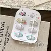 Pinzas Pequeñas para el Cabello Estilo Coreano para Niños con Cuadros de Estampado Colorido y Patrones Geométricos, Dulces Pinzas para Flequillo y Mechones de Bebé para Niñas
