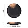 Vajilla de melamina dorada de malla negra, plato de sushi rectangular de estilo japonés, plato de plástico comercial de tienda de barbacoa de porcelana de imitación de alta calidad