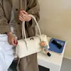 Bolso de hombro de moda con patrón de lichi, bolso cruzado versátil para mujer, bolso de mano tipo almohada estilo vintage versión coreana