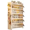Estantería de Acero para el Hogar con Puerta Estantería para Libros Infantiles Armario de Almacenamiento Integrado Montado en la Pared a Prueba de Polvo Estante de Almacenamiento de Pie Armario de Almacenamiento