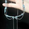 Atmósfera de Deseo Puro ~ Collar de Mariposa con Patrón Ondulado y Circonita Cadena para Clavícula Femenina Accesorios Originales Viento Frío Sentido de Diseño de Nicho