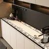 Tapete de mesa aparador estilo americano, tapete protetor longo à prova d'água e de óleo para bancada de gabinete de TV, tapete anti-sujeira para gabinete de sapatos de entrada