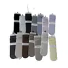 Calcetines de doble costura para mujer, calcetines de punto medio sin costuras para otoño e invierno, estilo universitario coreano, color liso, versátiles, acanalados verticales, calcetines largos