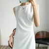 Elegante y moderno vestido chaleco para ir al trabajo, ropa de mujer, nuevo vestido sin mangas de longitud media para el verano 2026 con un estilo dulce y picante