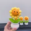 Girasol de Lana en Maceta Flor Artificial Decoración de Escritorio para la Temporada de Regreso a Clases, Pequeño Regalo del Día del Maestro, Regalo del Día del Maestro con Envío Gratis