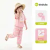 [Coleção de Roupas de Verão] Roupas Infantis Dudu 2026 Conjunto de Duas Peças Camiseta e Calça para Meninos Roupa de Verão para Meninas Camiseta