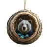 Nuevo producto transfronterizo: Decoraciones planas de acrílico, adornos de Navidad, regalos navideños perfectos, decoraciones de animales para árbol de Navidad