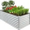Caixa de metal para plantio transfronteiriça, vaso de flores grande para exterior atacado, caixa de flores de ferro galvanizado, caixa especial para cultivar vegetais na varanda em casa