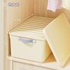 Ins Caja de Almacenamiento tipo Cajón Estilo Crema para Ropa Interior Calcetines con Tapa a Prueba de Polvo Gran Capacidad Caja Organizadora de Ropa