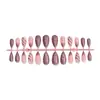 Unhas Postiças Glitter de Natal Usáveis Listradas Francesas Brilhantes Unhas Postiças de Alta Qualidade Manicure Unhas Amêndoa Atacado