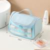 Bolsa Cosmética Fosca de PU Grande Capacidade Impermeável Portátil Bolsa de Higiene Pessoal Gancho Multifuncional Bolsa de Armazenamento de Higiene Pessoal Transfronteiriça