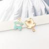 1 Colgante de Esmalte de Aleación Azul Lago Planeta Caracola Unicornio Lazo Pulsera Collar DIY Accesorios Zhongcheng