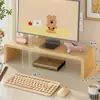 Suporte Elevado para Computador de Madeira Maciça para Estação de Trabalho Feminina Suporte para Monitor Base Elevada para Mesa de Escritório Prateleira de Armazenamento