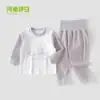 Otoño 2026 Conjunto de Dos Piezas Clase A para Bebé Ropa de Casa Infantil Pulóver de Manga Larga con Cuello Redondo de Seda Ecológica Pijamas para Niñas