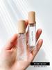 Frasco Recarregável de Perfume de Luxo Portátil 10 ml 5 Frascos de Amostra Frasco de Pressão Frasco de Vidro para Spray Frasco Vazio com Tampa de Madeira