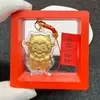 Año de la Oveja Dinero para Gastar Colgante para Teléfono Lámina de Oro Puro Dibujo Animado Mini Colgante de Cordero Llavero de Bolso Conductor de Tráfico Recuerdo Regalo