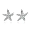Nuevos Pendientes Colgantes de Estrella de Mar, Concha y Perla de Amazon Chapados en Cobre 14K Zirconia Pendientes de Estrella de Mar Pendientes Oceánicos