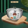 Fábrica de Origen Comida Familiar para Compartir Juego de Tazones Familiares Hogareño Acero Inoxidable de Grado Alimenticio Niños Bebé Comiendo Anti-quemaduras