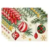 Amazon Manteles Navideños Muñeco de Nieve Árbol de Navidad Manteles Decoración de Mesa de Comedor Occidental Manteles Aislantes Fiesta Navideña