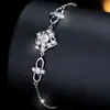 Pulsera de Flor de Circonia de Lujo de Venta Caliente Transfronteriza Temu para Mujer, Joyería de Cadena Delicada Ajustable de Moda y Versátil