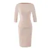 Vestido Rachel de un solo hombro, ajustado al cuerpo, bodycon para mujer, nueva colección otoño 2026, elegante, sexy y ceñido, de manga media