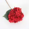 Nueva Flor Artificial de Hortensia de Rama Única DIY con Hojas para Decoración del Hogar, Hotel, Boda y Interiores al por Mayor
