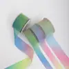Gasa Transparente Arcoíris Degradado con Flores Cinta de Colores Cinta para Empaque de Pasteles Cinta Encriptada Cinta para Empaque de Regalos