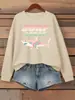 Sudadera con estampado de tiburón y océano para surfear para mujer, informal, con cuello redondo, estilo hip-hop, streetwear