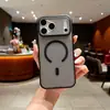 Aplicable para funda de teléfono iPhone 18 Pro Max botones metálicos de lunares Apple 17 cubierta protectora magnética semitransparente transfronterizo