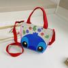 Bolsa para Niños Niñas Moda Coreana Bolso de Hombro Lona de Dibujos Animados Viaje Cartera Pequeña Elegante Hermosa Explosiva