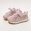 Zapatos Decoración Floral Argan para Niñas 2026 Primavera/Otoño Nuevos Zapatos Casuales de Velcro con Suela Suave para Niños Medianos y Grandes Zapatos Individuales