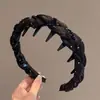 Tiara de Malha de Alta Qualidade com Dentes, Antiderrapante, Alta Pressão na Coroa, Presilha de Cabelo Versátil na Moda, Acessório de Cabelo Estiloso