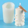 Molde de silicona líquida para velas cilíndricas de bricolaje, con forma de cabeza de león y rosa, para decoración de piñas, yeso de aromaterapia, molde de epoxi