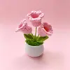 Productos Terminados Más Vendidos Transfronterizos: Plantas en Maceta de Lirio del Valle, Flores Artificiales, Adornos para Maceta Tejidos a Crochet Hechos a Mano, Venta al por Mayor, en Stock, Entrega Rápida