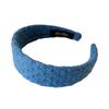 Diadema de Lana de Color Sólido Romboidal de Estilo Coreano para Mujer, Sencilla, de Presión Superior para la Parte Alta del Cráneo, Accesorio para el Cabello que Combina con Todo para Otoño e Invierno